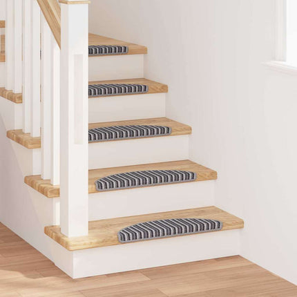 Självhäftande trappmattor 15 pcs Grå 56 x 17 x 3 cm