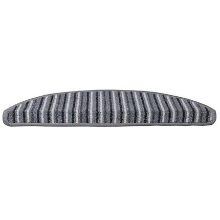 Självhäftande trappmattor 15 pcs Grå 56 x 17 x 3 cm
