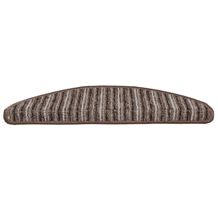 Självhäftande trappmattor 15 st 56 x 17 x 3 cm Non-Slip Brun