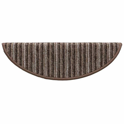 Självhäftande trappmattor 15 pcs Brun 56 x 17 x 3 cm
