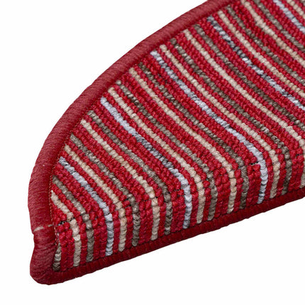 Självhäftande trappmattor 15 pcs Röd 56 x 17 x 3 cm