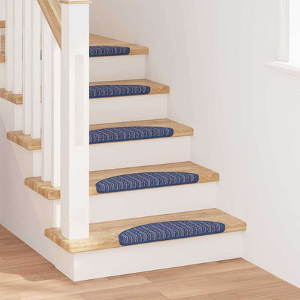 Självhäftande trappmattor 15 pcs Blå 56 x 17 x 3 cm