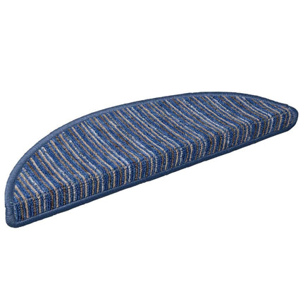 Självhäftande trappmattor 15 pcs Blå 56 x 17 x 3 cm