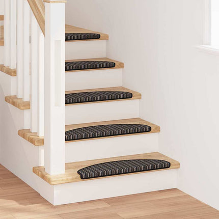 Självhäftande trappmattor 15 pcs Antracit 65 x 21 x 4 cm