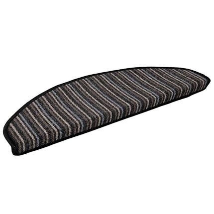 Självhäftande trappmattor 15 pcs Antracit 65 x 21 x 4 cm