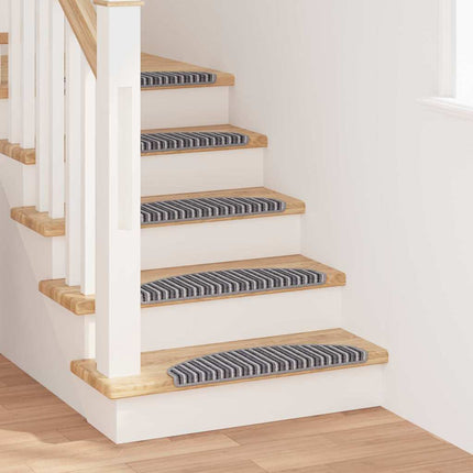 Självhäftande trappmattor 15 pcs Grå 65 x 21 x 4 cm