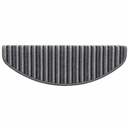 Självhäftande trappmattor 15 pcs Grå 65 x 21 x 4 cm