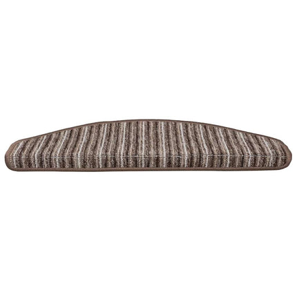 Självhäftande trappmattor 15 pcs Brun 65 x 21 x 4 cm