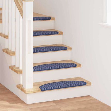 Självhäftande trappmattor 15 pcs Blå 65 x 21 x 4 cm
