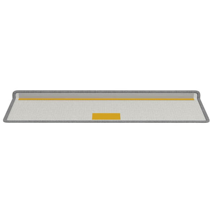 Självhäftande trappmattor Randig 15 pcs Grå 65 x 21 x 4 cm