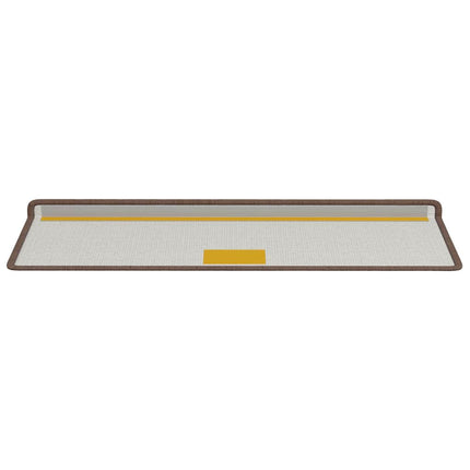 Självhäftande trappmattor Randig 15 pcs Brun 65 x 21 x 4 cm