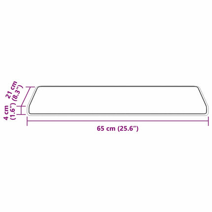 Självhäftande trappmattor Randig 15 pcs Röd 65 x 21 x 4 cm