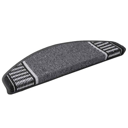 Självhäftande trappmattor 15 pcs Antracit 65 x 21 x 4 cm