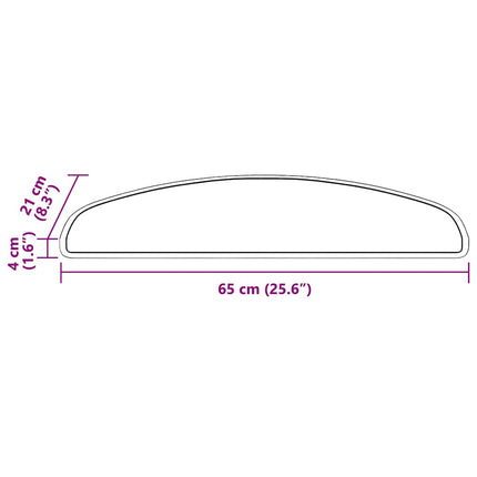 Självhäftande trappmattor 15 pcs Antracit 65 x 21 x 4 cm
