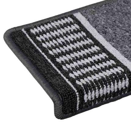 Självhäftande trappmattor 15 pcs Antracit 65 x 21 x 4 cm