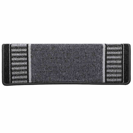 Självhäftande trappmattor 15 pcs Antracit 65 x 21 x 4 cm