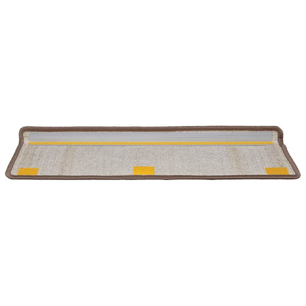 Självhäftande trappmattor 15 st 65 x 21 x 4 cm Non-Slip Brun