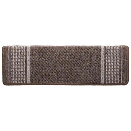 Självhäftande trappmattor 15 st 65 x 21 x 4 cm Non-Slip Brun