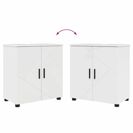 Badrumsmöbelset 2 st Högblanka vita 61 x 35 x 64 cm