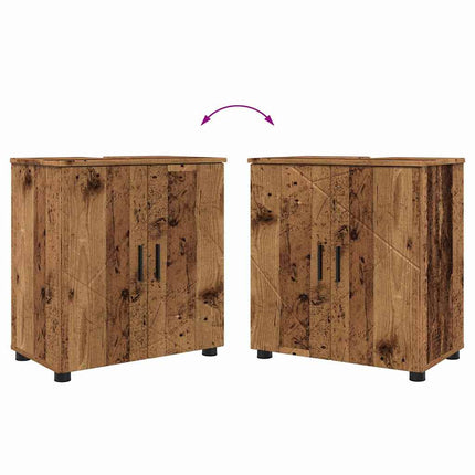Badrumsmöbelset 2 st Gammalt trä 61 x 35 x 64 cm