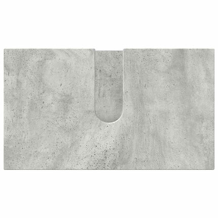 Badrumsmöbelset Väggmonterad 3 pcs Betonggrå Konstruerat trä