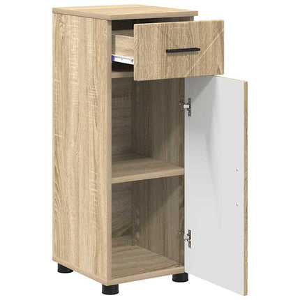 Badrumsmöbelset 3 pcs Sonoma-ek Konstruerat trä & Metall