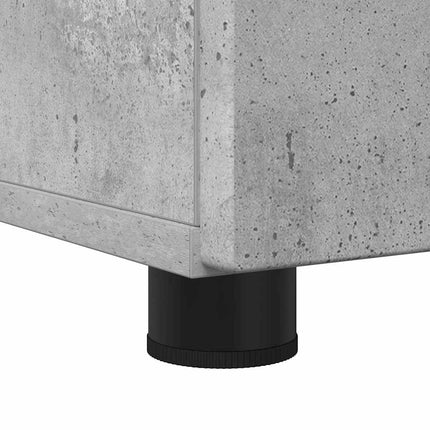 Badrumsmöbelset 3 pcs Betonggrå Konstruerat trä & Metall