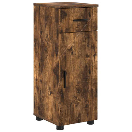 Badrumsmöbelset 4 st Rökt ek 61 x 35 x 64 cm