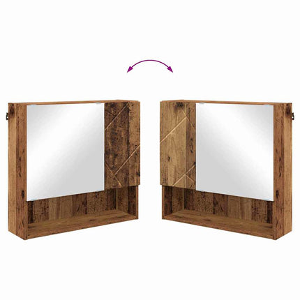 Badrumsmöbelset 4 st Gammalt trä 61 x 35 x 64 cm