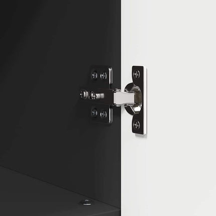 Badrumsmöbelset 3 pcs Svart Konstruktions trä och metall