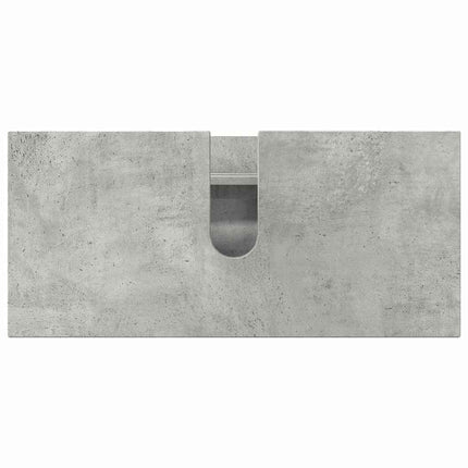 Badrumsmöbelset 4 pcs Betonggrå Konstruktions trä och metall