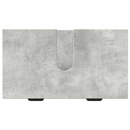 Badrumsmöbelset 2 pcs Betonggrå Konstruktions trä och metall