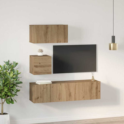 TV-bänkset 4 st Artisan Ek Konstruerat trä