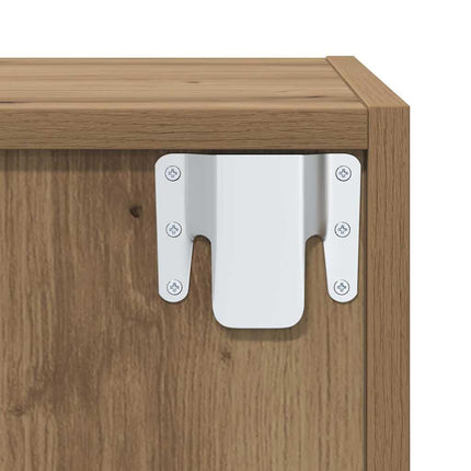 TV-bänkset Väggmonterad 2 pcs Artisan Ek Konstruerat trä