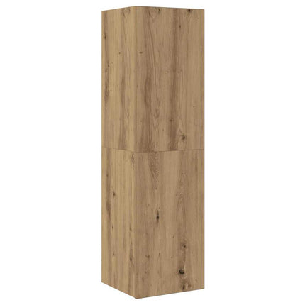 Vägg TV Skåp Väggmonterad 4 pcs Artisan Ek Konstruerat trä