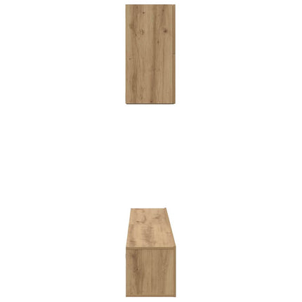 TV-bänkset Väggmonterad 5 pcs Artisan Ek Konstruerat trä