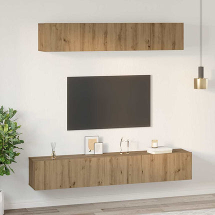 TV-bänkset 5 st Artisan Ek Konstruerat trä