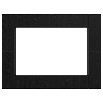 TV-bänkset 10 pcs Svart Ek 30,5 x 30 x 90 cm Konstruerat trä