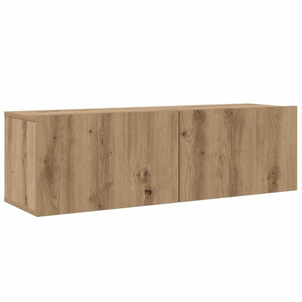 TV-bänkset Väggmonterad 8 pcs Artisan Ek Konstruerat trä