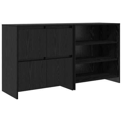 Sideboard 2 pcs Svart Ek 70 x 41 x 75 cm Konstruerat trä