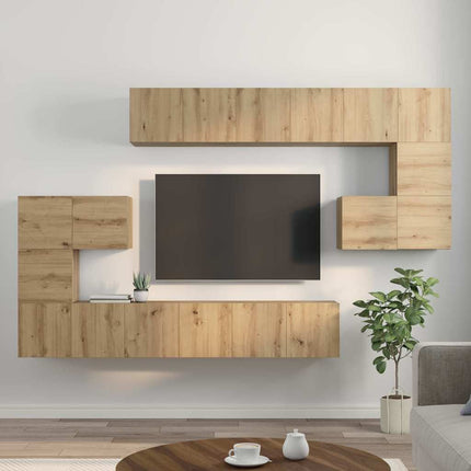 TV-bänkset 10 st 60 x 30 x 30 cm Artisan Ek