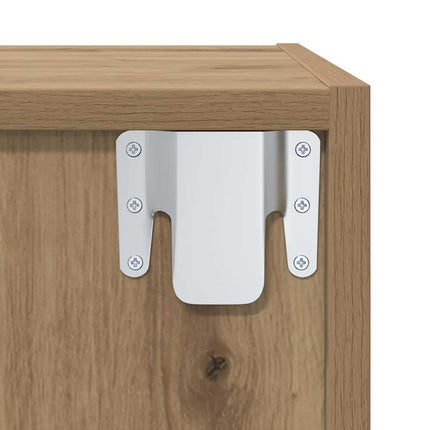 TV-bänkset Väggmonterad 2 pcs Artisan Ek Konstruerat trä