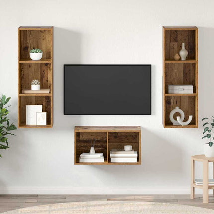 TV-bänkset Gammalt trä 37 x 37 x 107 cm Konstruerat trä