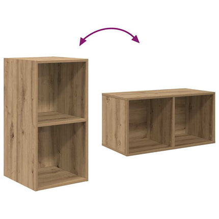 TV-bänkset Väggmonterad 3 pcs Artisan Ek Konstruerat trä