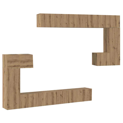 TV Enheter Väggmonterad 4 pcs Artisan Ek Konstruerat trä