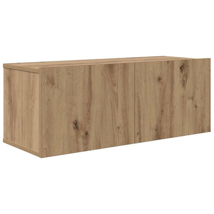 TV-bänkset Väggmonterad 4 pcs Artisan-ek Konstruerat trä