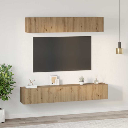 TV-bänkset 5 st Artisan Ek Konstruerat trä