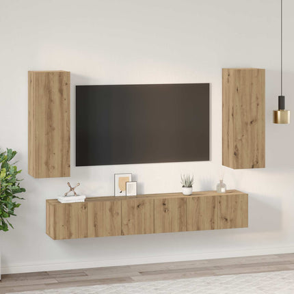 TV-bänkset 5 st Artisan Ek Konstruerat trä