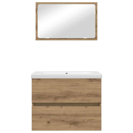 Badrumsmöbelset 3 st Artisan Ek 61 x 39 x 45 cm Konstruerat trä