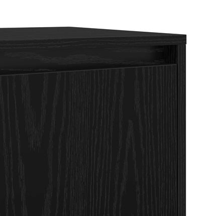Skåp 2 pcs Svart ek 70 x 41 x 75 cm Konstruerat trä